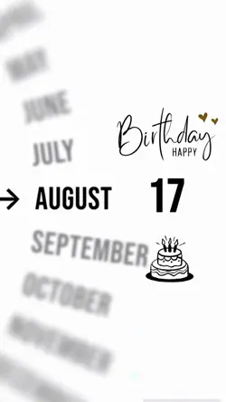 BIRTHDAY 17 AUGUST