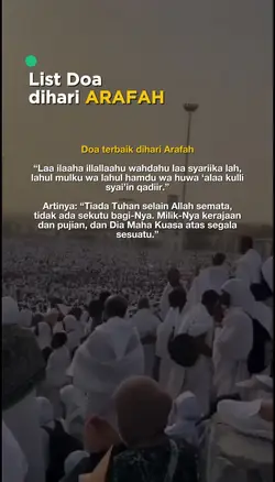 Lis doa arafah