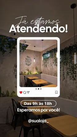 Já estamos atendendo