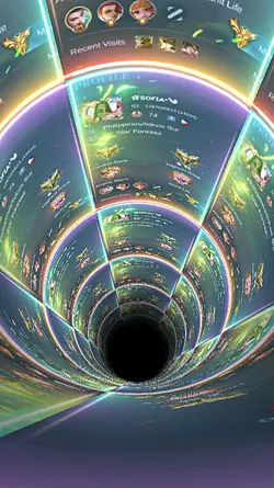 Glowing tunnel