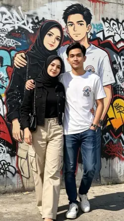AI graffiti couple