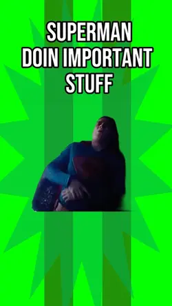 Superman doing stuff