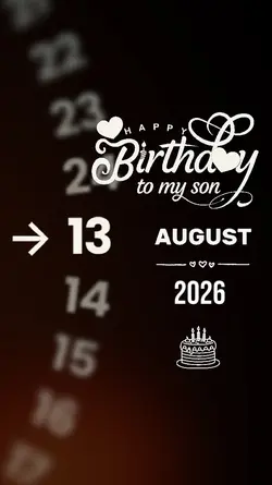 HBD SON 13 AUGUST