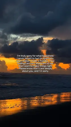 I'm truly sorry for 