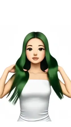 green hair 