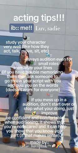 acting tips!!