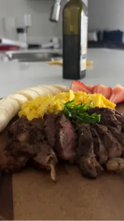 Steak and eggs