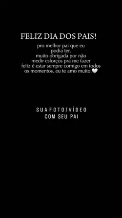 Feliz dia dos pais