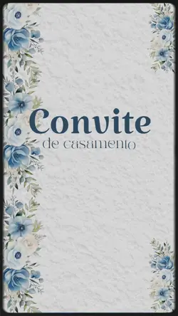 Convite Flor azul