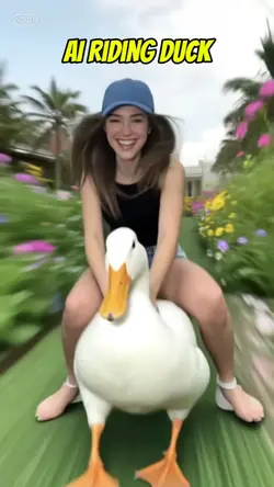 AI riding duck