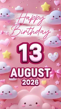 HBD 13 AUGUST KIDS