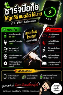 ทริคชาร์จแบตมือถือ