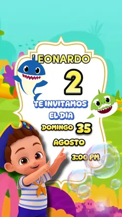 Invitacion Babyshark