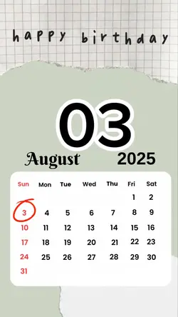 birthday 03 August 