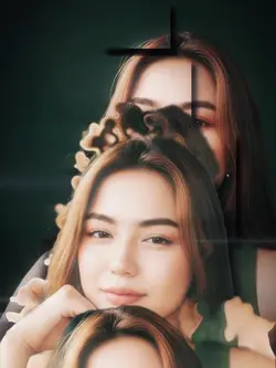 Selfie energico con split-screen
