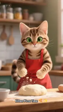 kucing memasak 