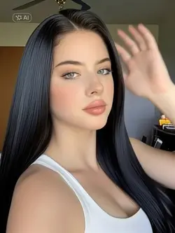 Long black hair