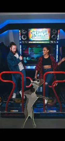 Dancing dog friend!