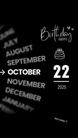 BIRTHDAY 22 OCTOBER