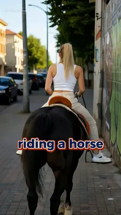 riding a horse