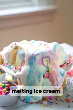 Melting ice cream 