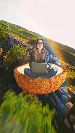flying coconut shell