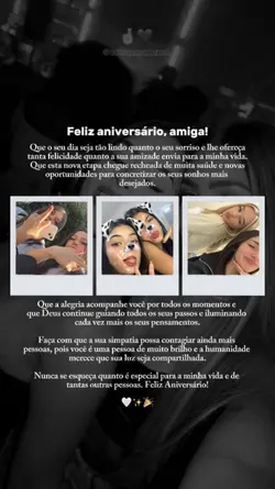 aniversário amiga 