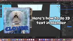 3D text in blender