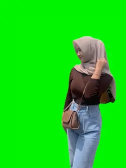 Green screen cewek