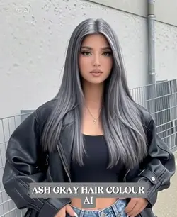 Ashgray hair colour 