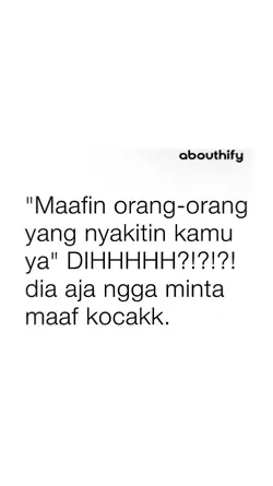 maafin orang2 yang