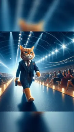 kucing fashion show 