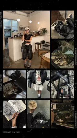 Dark aesthetic grid
