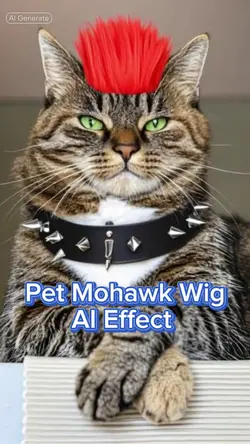 Pet Mohawk Wig AI
