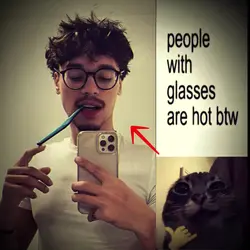 glasses on