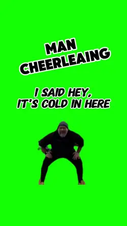 MAN CHEERLEADING