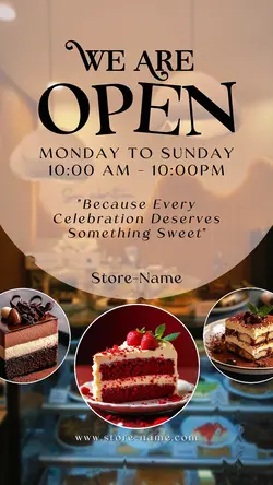 We Are Open - Cake