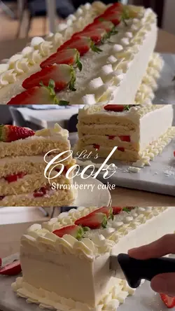 Cook strawberry cake