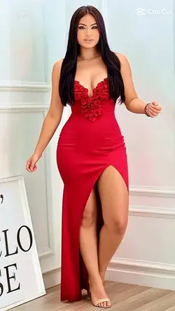 vestido vermelho IA
