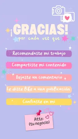 Gracias por cada vez