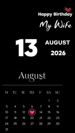 HBD wife 13 August