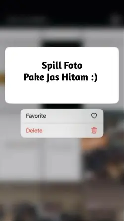Spill pake jas hitam