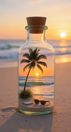 foto didalam botol