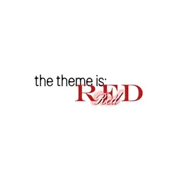 The theme is red