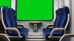 on train green scree