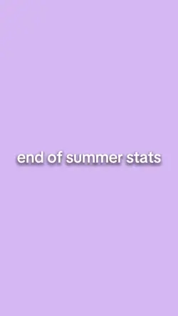 end of summer stats