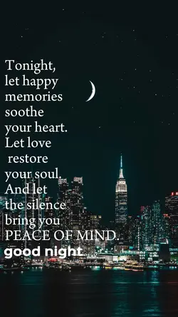 Tonight, goodnight 