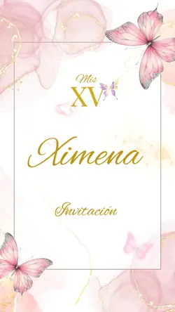 Invitación XV Rosa