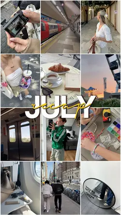 july recap collage