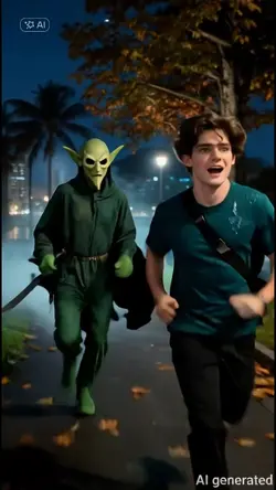 Chased by a goblin